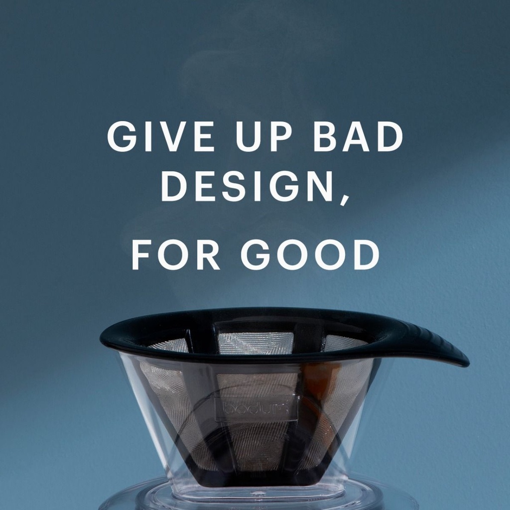 Cafetera Goteo con Filtro Bodum Pour Over Negra 1 Lt Negro Borosilicato