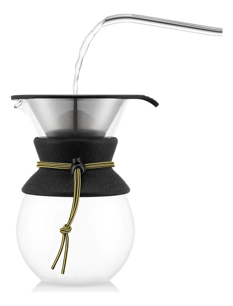 Cafetera Filtro Chemex Bodum Pour Over Negra 1 Lt Amarilla