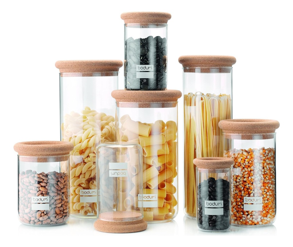 Frasco Vidrio Almacenamiento Bodum 2 Lt Yohki Tapa Corcho