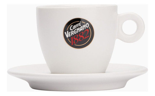 Taza Capuccino Vergnano Porcelana Blanco Mate