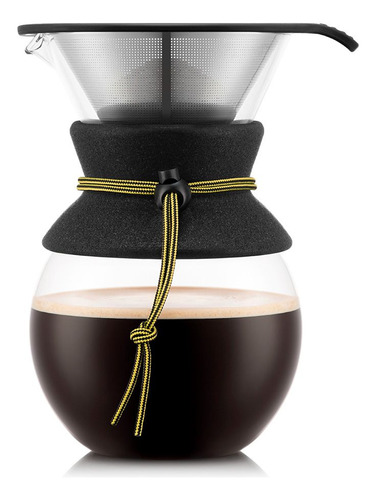 Cafetera Filtro Chemex Bodum Pour Over Negra 1 Lt Amarilla