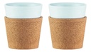 2 Vasos Porcelana Bodum Bistro 170cc Antideslizante Silicona
