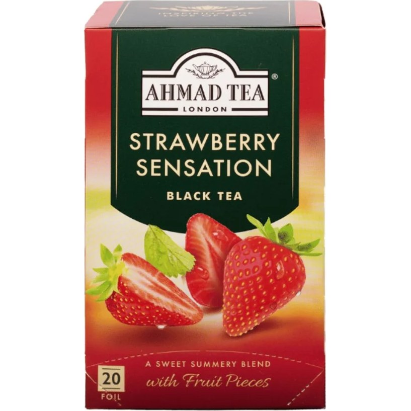 Té Ahmad Tea Strawberry Caja 20 Bolsitas