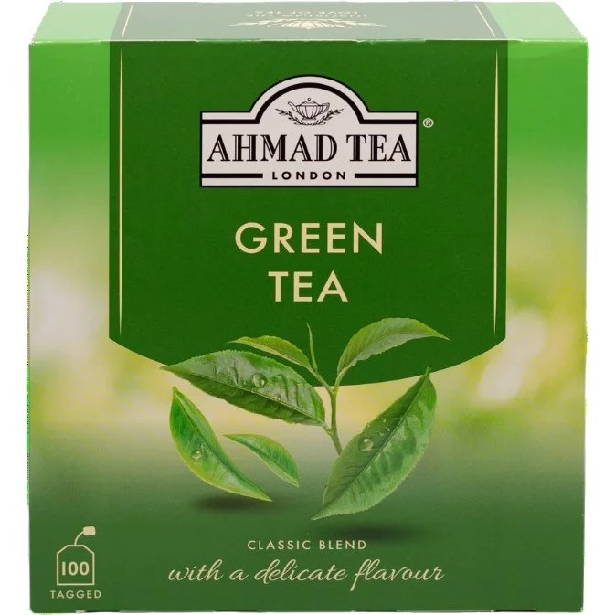 Té Ahmad Tea Green Pure Tea Caja de 100 Bolsitas