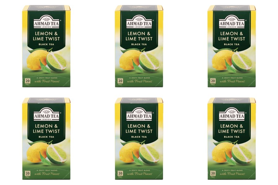 Té Ahmad Tea Lemon & Lime 6 Cajas de 20 Bolsitas