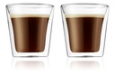 2 vasos Bodum doble pared vidrio CANTEEN 110cc