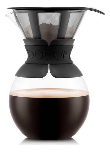 [TA0131] Cafetera Goteo con Filtro Bodum Pour Over Negra 1 Lt Negro Borosilicato