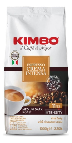 [CA0280] Cafe Grano Kimbo Crema Intensa 1kg 65% Arábica / 35% Robusta