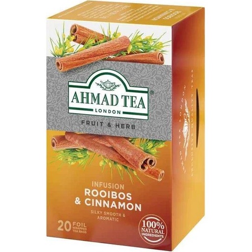 [TE0032] Té Ahmad Tea Rooibos & Cinnamon Caja 20 Bolsitas
