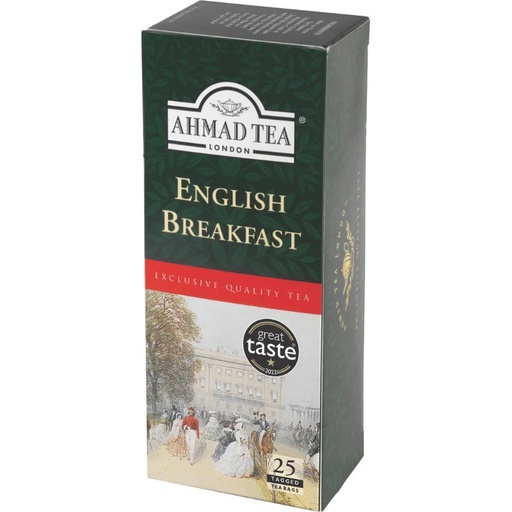 [TE0035] Té Ahmad Tea Tagged English Breakfast 50 g (25 Bolsitas)