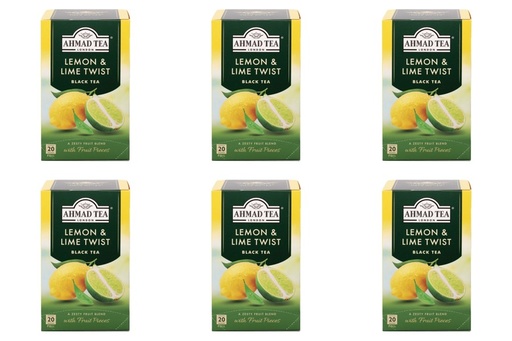 [TE0042] Té Ahmad Tea Lemon & Lime 6 Cajas de 20 Bolsitas