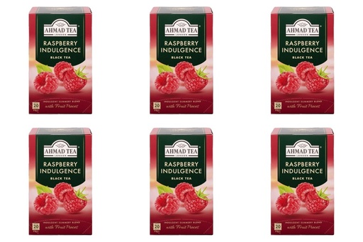 [TE0044] Té Ahmad Tea Raspberry Indulgence 6 Cajas de 20 Bolsitas