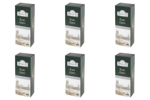 [TE0048] Té Ahmad Tea Tagged Earl Grey 6 Cajas de 25 Bolsitas